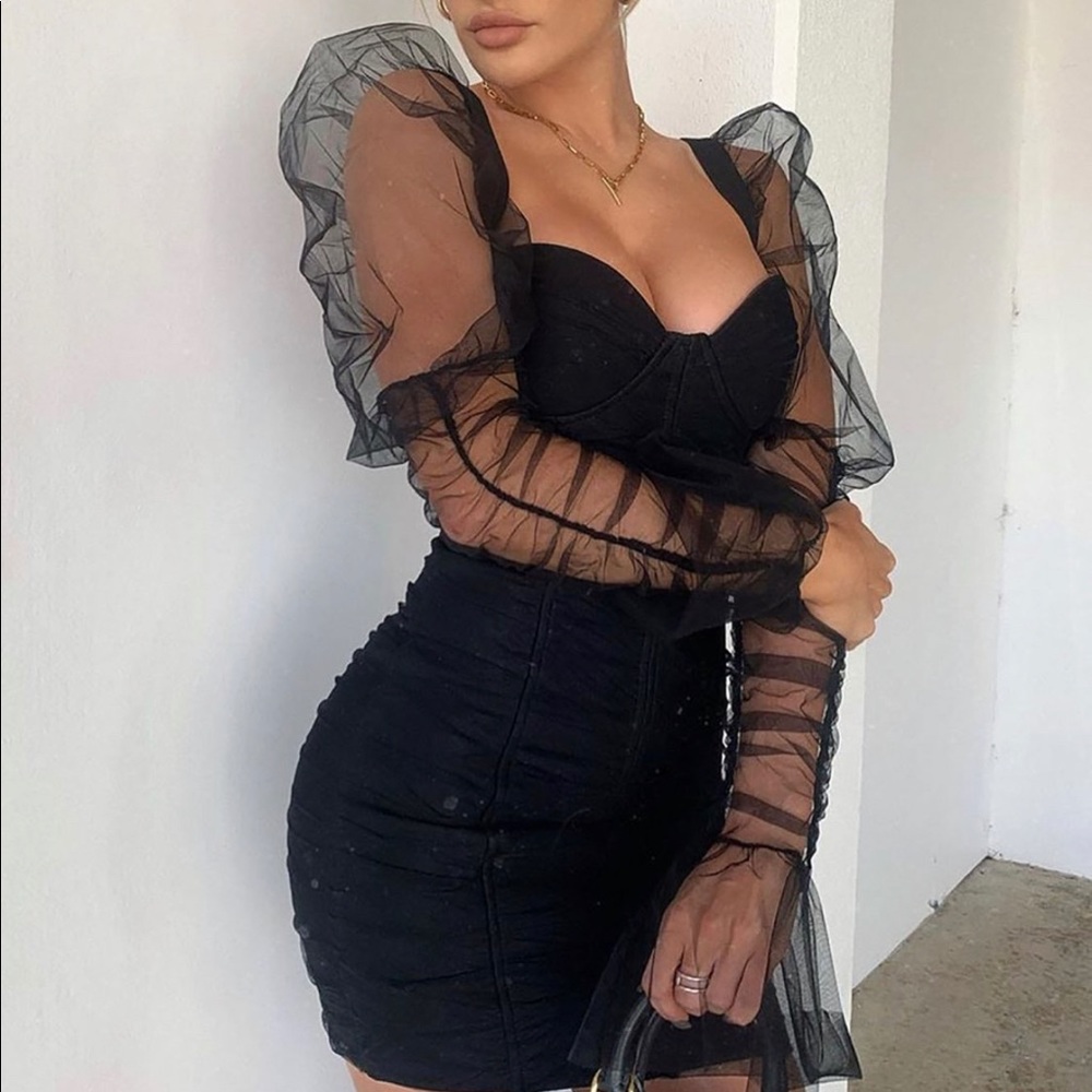 High Fashion Ruched Mini Dress